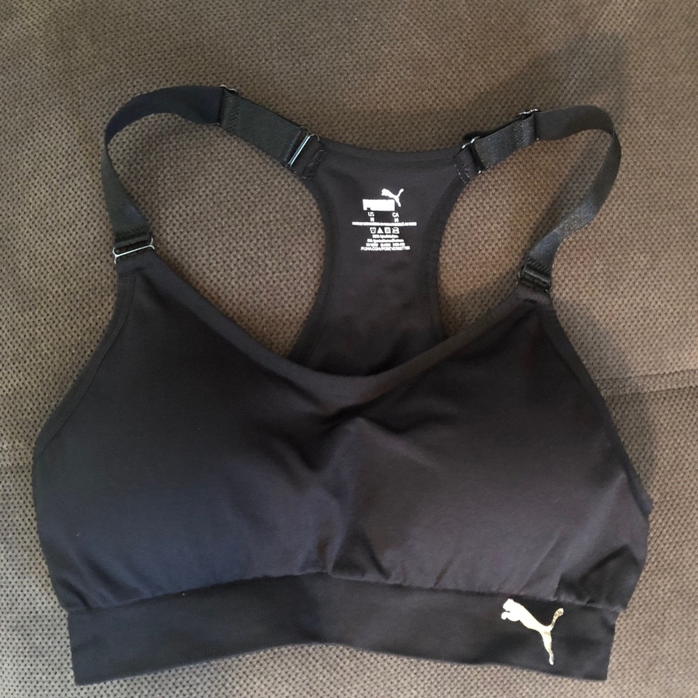 Puma Black Women's Sports Bra (Size Medium) Good Condition